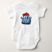 Beetelblauwe cartoon - Kies achtergrondkleur Romper (Achterkant)