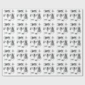 Beetels en buikbogen cadeaupapier (Vlak)