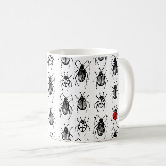 Beetels en ladybug koffiemok (Voorkant rechts)