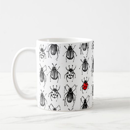 Beetels en ladybug koffiemok (Links)