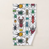 Beetels op wit bad handdoek (Handdoek)