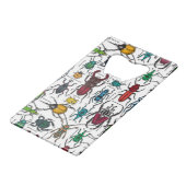 Beetels op wit creditkaart flessenopener (Achterkant Gekanteld)