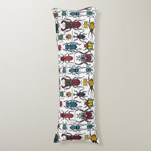 Beetels op wit lichaamskussen (Voorkant Verticaal)