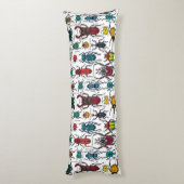 Beetels op wit lichaamskussen (Achterkant (Verticaal))