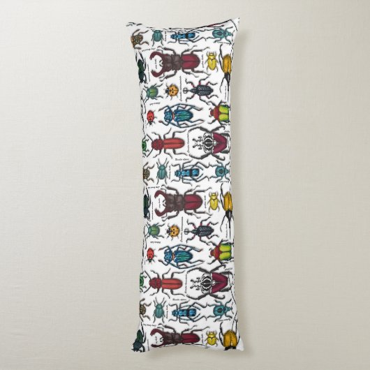 Beetels op wit lichaamskussen (Achterkant (Verticaal))