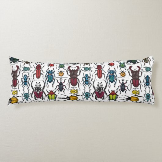 Beetels op wit lichaamskussen (Voorkant)