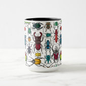 Beetels op wit mok (Midden)