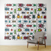 Beetels op wit wandkleed (In Situ (horizontaal))