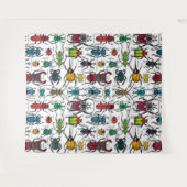 Beetels op wit wandkleed (Voorkant (horizontaal))