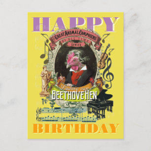 Beethovehen Beethoven Happy Birthday Briefkaart