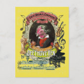 Beethovehen Funny Hen Animal Composer Beethoven Briefkaart (Voorkant)