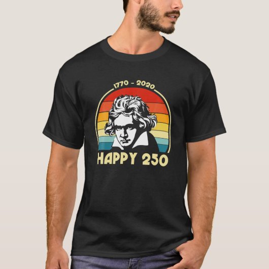 Beethoven 250 jaar en jaar oud t-shirt (Voorkant)