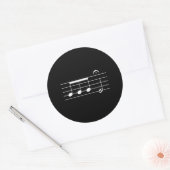 Beethoven 5thymphony Notes Klassieke muziek Ronde Sticker (Envelop)