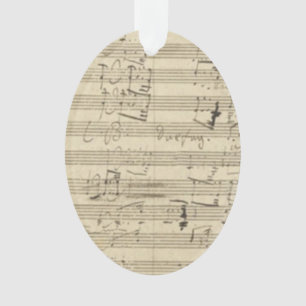Beethoven 9e symfonie Music Manuscript Score Ornament