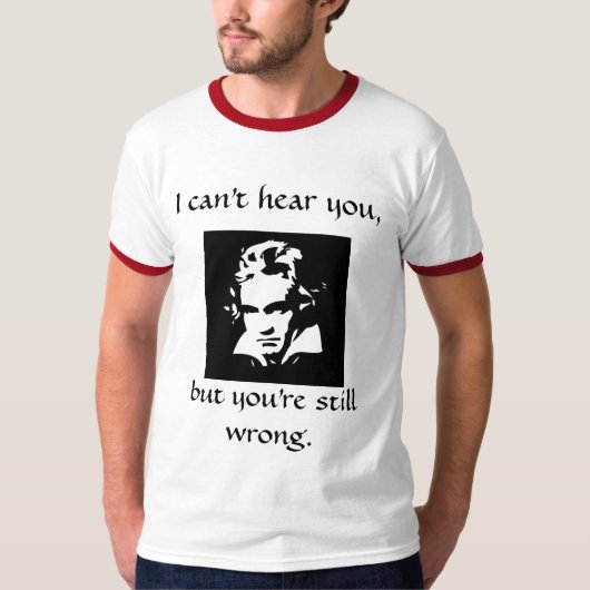 Beethoven Attitude Ringer T-shirt (Voorkant)