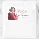 Beethoven BAEthoven Classical Composer Pun Rechthoekige Sticker (Tas)