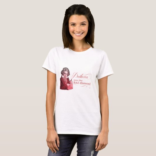 Beethoven BAEthoven Classical Composer Pun T-shirt (Voorkant volledig)