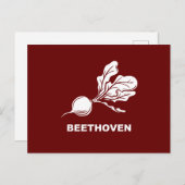 Beethoven Beets Fun typografisch, modern minimalis Briefkaart (Voorkant / Achterkant)
