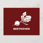 Beethoven Beets Fun typografisch, modern minimalis Briefkaart (Voorkant)