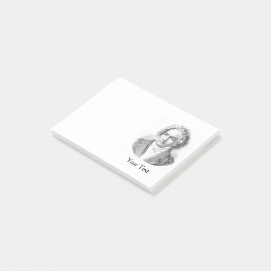 Beethoven Black en White Post-it® Notes (Schuin)