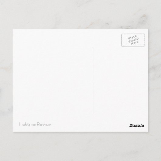 Beethoven Briefkaart (Achterkant)