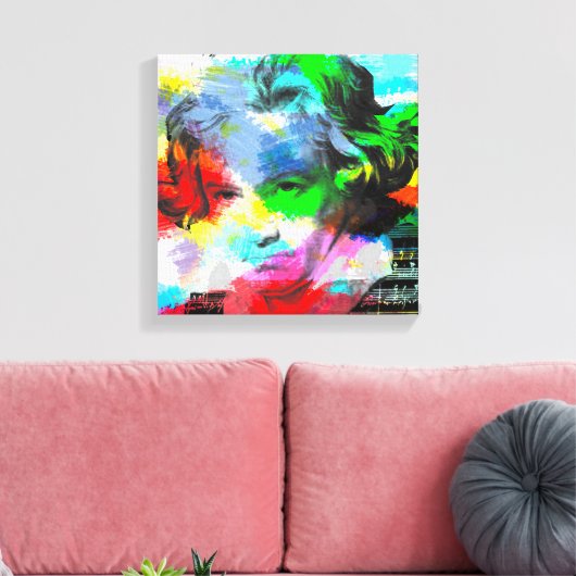 Beethoven Canvas Afdruk (Insitu (Woonkamer))
