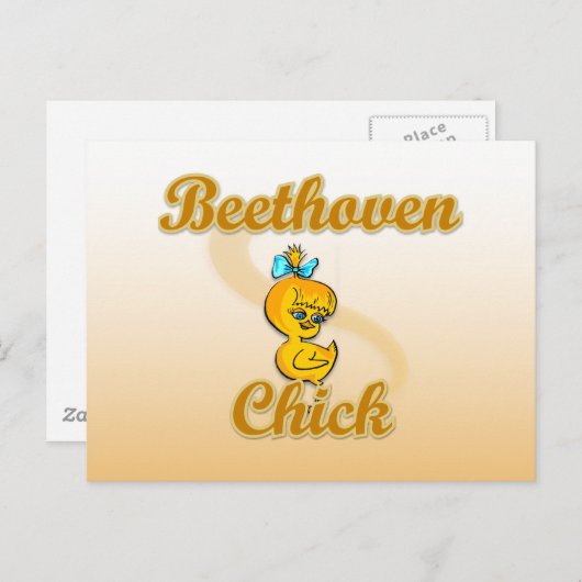 Beethoven Chick Briefkaart (Voorkant / Achterkant)