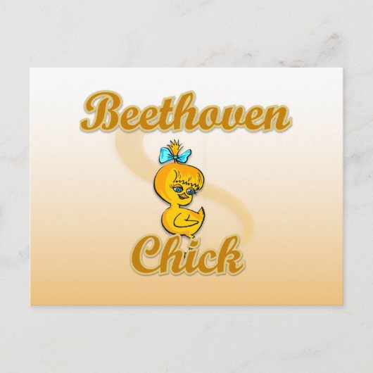 Beethoven Chick Briefkaart (Voorkant)