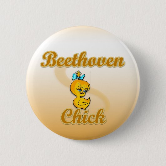 Beethoven Chick Ronde Button 5,7 Cm (Voorkant)