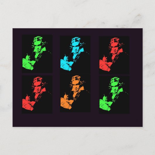 Beethoven Collage Briefkaart (Voorkant)