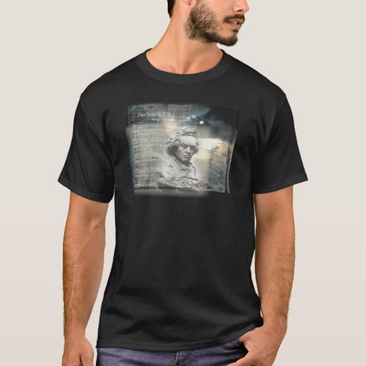 Beethoven Dark Apparel van Gregory Gallo T-shirt (Voorkant)