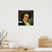 Beethoven & Dichter Is Een Juweel Quote Poster (Keuken)