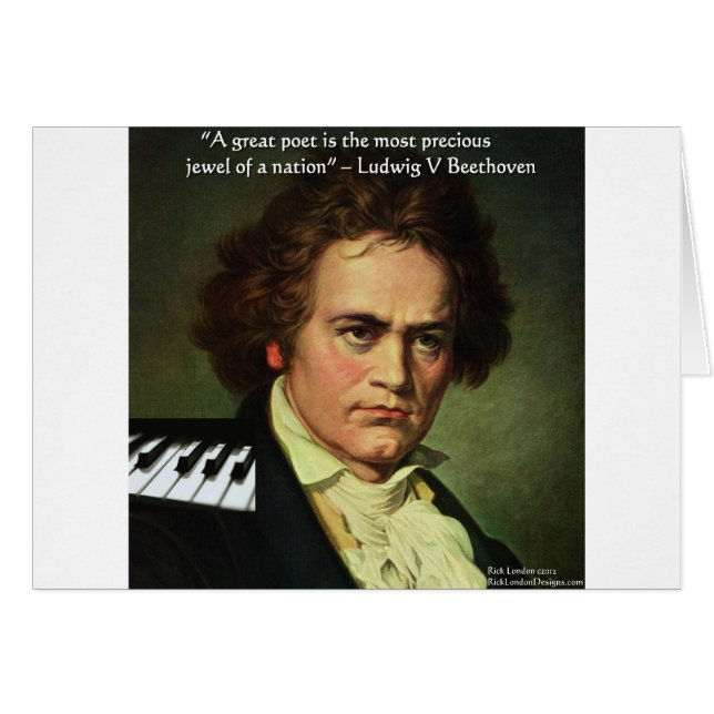 Beethoven & Dichters/Edelstenen Citaat Cadeaus T-s (Voorkant Horizontaal)