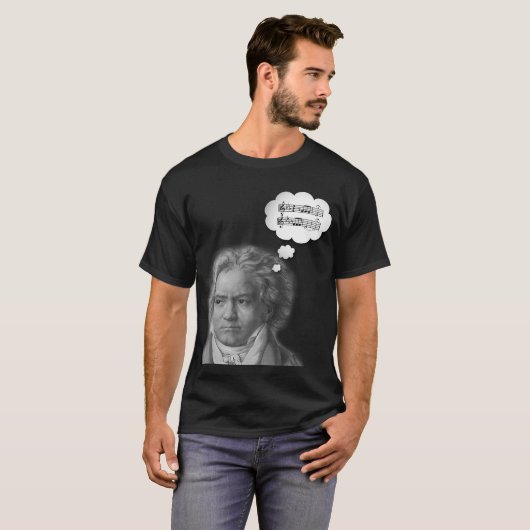 Beethoven dromen van Beethoven's vijfde T-shirt (Voorkant volledig)