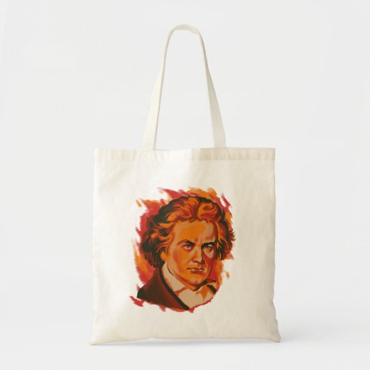 Beethoven Fire Palette Portrait Quote Tote Bag (Voorkant)