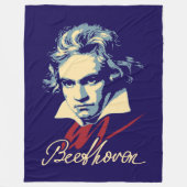 Beethoven Fleece Deken (Voorkant)