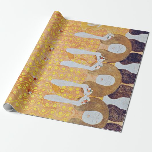 Beethoven Frieze (detail), Gustav Klimt Cadeaupapier (Uitgerold)