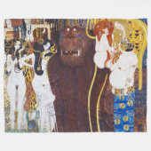 Beethoven Frieze (detail), Gustav Klimt Fleece Deken (Voorkant (Horizontaal))