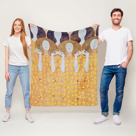 Beethoven Frieze (detail), Gustav Klimt Fleece Deken (In situ)