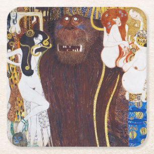 Beethoven Frieze (detail), Gustav Klimt Kartonnen Onderzetters