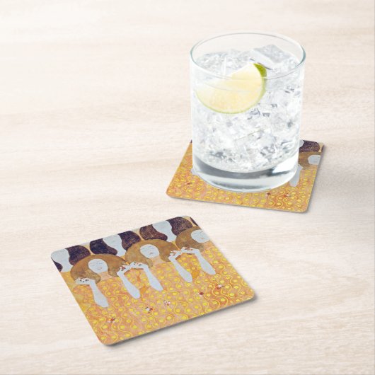 Beethoven Frieze (detail), Gustav Klimt Kartonnen Onderzetters (Insitu)