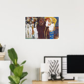 Beethoven Frieze (detail), Gustav Klimt Poster (Thuiskantoor)