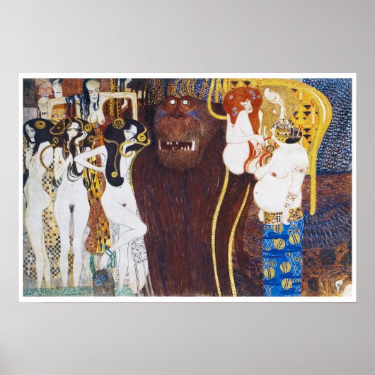 Beethoven Frieze (detail), Gustav Klimt Poster (Voorkant)