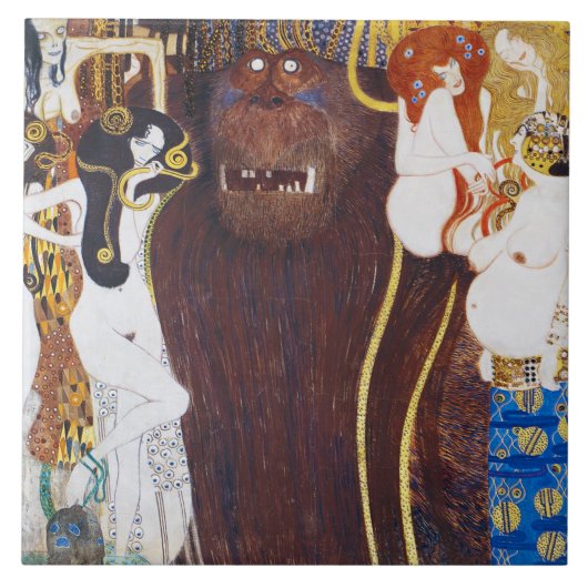 Beethoven Frieze (detail), Gustav Klimt Tegeltje (Voorkant)