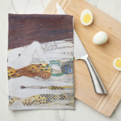 Beethoven Frieze (detail), Gustav Klimt Theedoek (Quarter Fold)