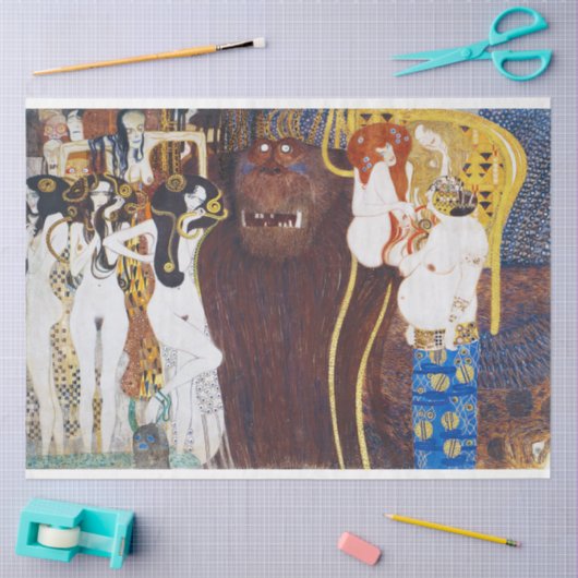 Beethoven Frieze (detail), Gustav Klimt Tissuepapier (Craft)