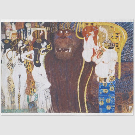 Beethoven Frieze (detail), Gustav Klimt Tissuepapier (Voorkant)