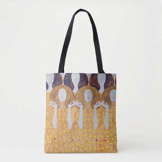 Beethoven Frieze (detail), Gustav Klimt Tote Bag (Voorkant)