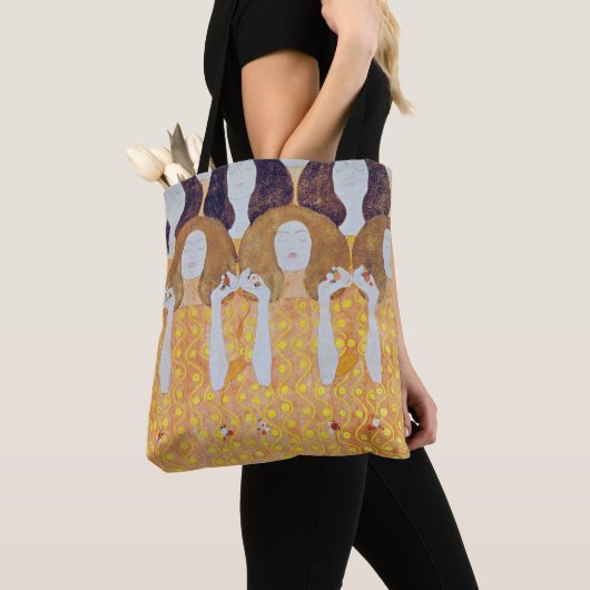 Beethoven Frieze (detail), Gustav Klimt Tote Bag (Dichtbij)
