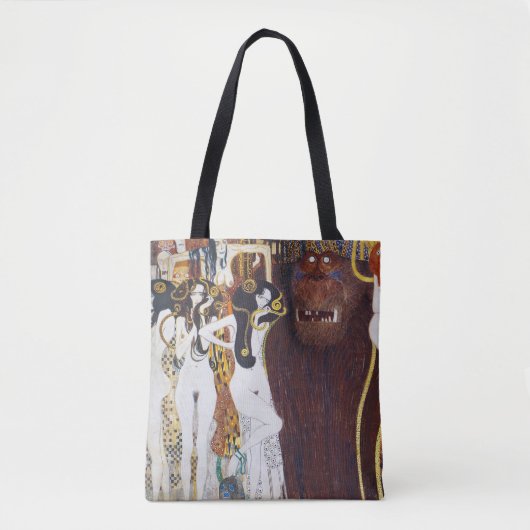 Beethoven Frieze (detail), Gustav Klimt Tote Bag (Voorkant)